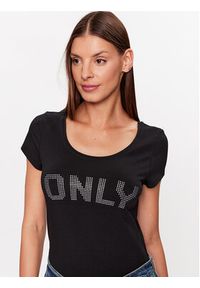only - ONLY T-Shirt 15316416 Czarny Slim Fit. Kolor: czarny. Materiał: bawełna #6