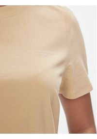 TOMMY HILFIGER - Tommy Hilfiger T-Shirt 1985 WW0WW37877 Beżowy Regular Fit. Kolor: beżowy. Materiał: bawełna