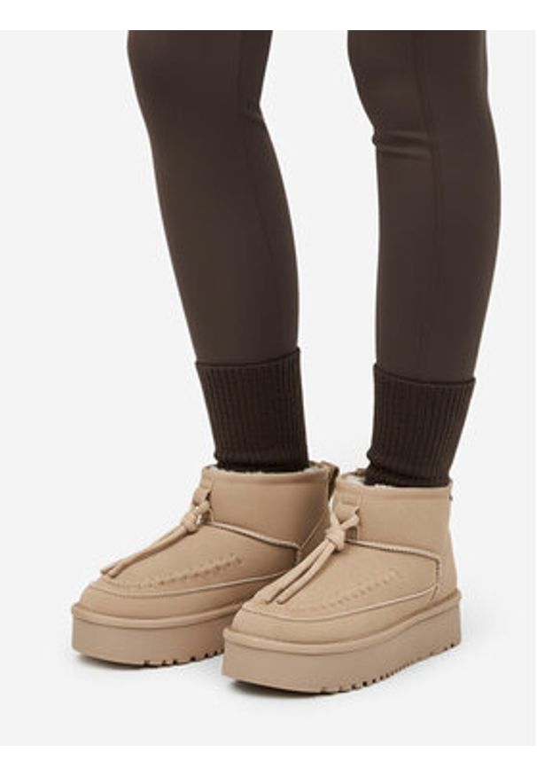 Roxy Śniegowce CEO-HDR2503-2 Beżowy. Kolor: beżowy. Materiał: materiał