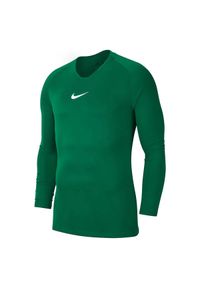 Nike - Bluza Męska Park DriFIT Base Layer Top. Kolor: zielony. Sport: turystyka piesza