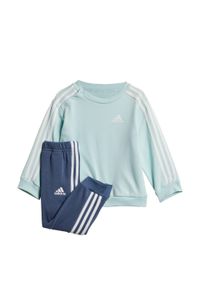 Adidas - Zestaw Essentials 3-Stripes Jogger Kids. Kolor: zielony, wielokolorowy, biały. Materiał: materiał, dresówka