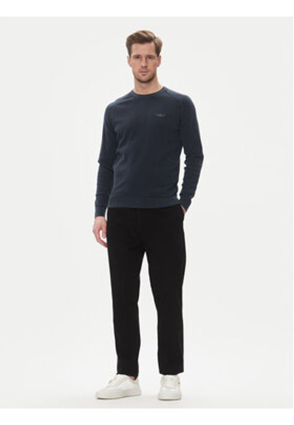 Aeronautica Militare Sweter 251MA1556L560 Granatowy Regular Fit. Kolor: niebieski. Materiał: bawełna