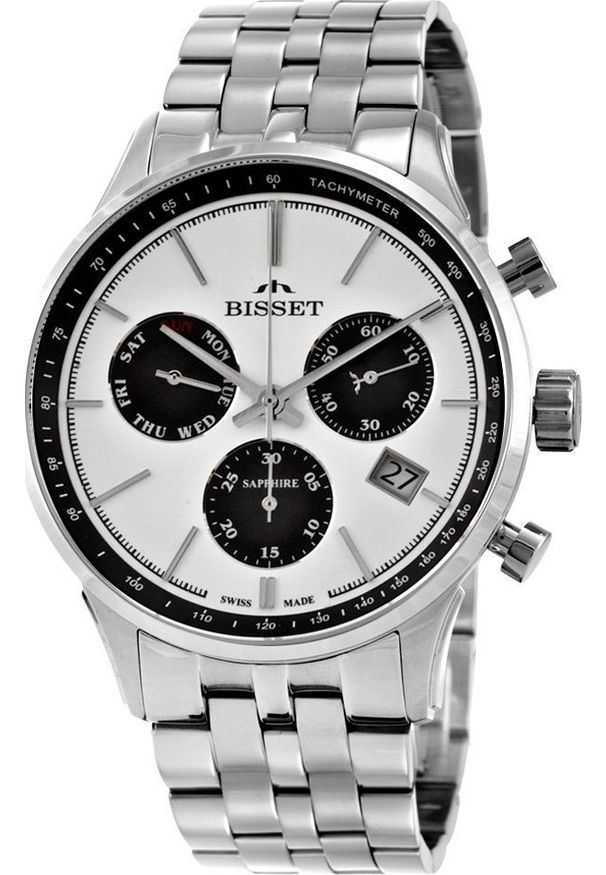 Zegarek Bisset Szwajcarski zegarek męski Bisset BSDF60 chronograf