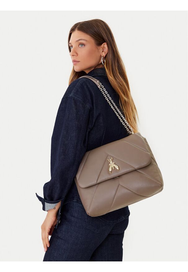 Patrizia Pepe Torebka CBA302/L006-B744 Brązowy. Kolor: brązowy. Materiał: skórzane