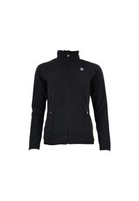 PEAK MOUNTAIN - Damski polar poliestrowy z pełnym zamkiem błyskawicznym Peak Mountain. Typ kołnierza: kołnierzyk stójkowy. Kolor: czarny. Materiał: poliester, polar. Sport: turystyka piesza #1