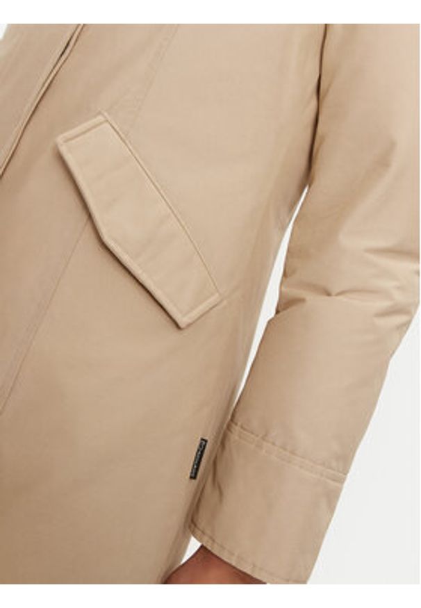Woolrich Kurtka puchowa Arctic Raccoon CFWWOU0538FRUT0001 Beżowy Regular Fit. Kolor: beżowy. Materiał: syntetyk