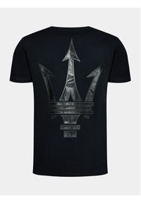 North Sails T-Shirt MASERATI 453017 Czarny Regular Fit. Kolor: czarny. Materiał: bawełna