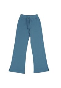 Spodnie damskie Champion Flare. Kolor: niebieski. Materiał: dresówka. Sport: fitness #1