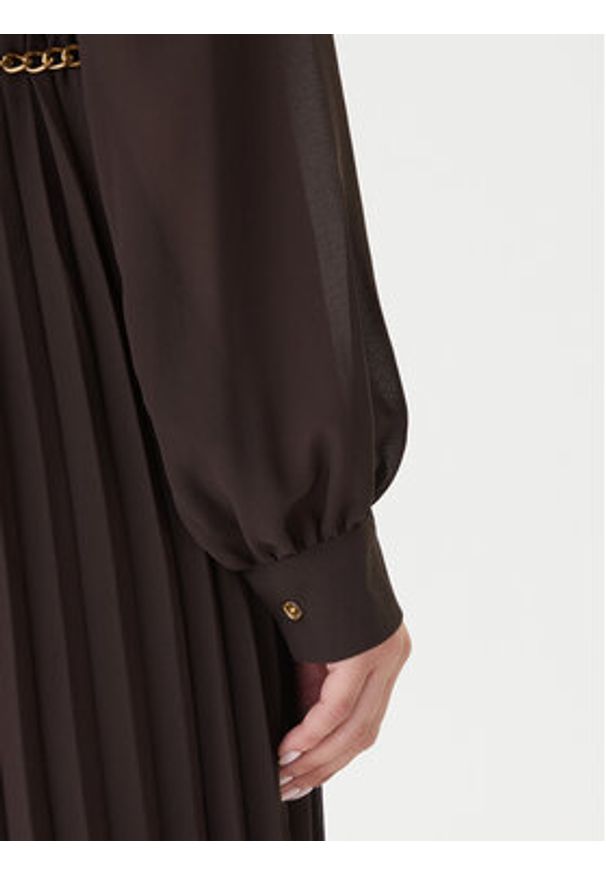 MICHAEL Michael Kors Sukienka koszulowa MF5838A7R3 Brązowy Regular Fit. Kolor: brązowy. Materiał: syntetyk. Typ sukienki: koszulowe