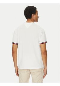 TOMMY HILFIGER - Tommy Hilfiger T-Shirt Global Stripe MW0MW38630 Biały Regular Fit. Kolor: biały. Materiał: bawełna #5