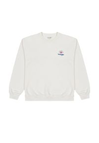 Wrangler - WRANGLER MĘSKA BLUZA LOGO CREW WORN WHITE 112341215 #4