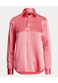 Ralph Lauren - RALPH LAUREN - Różowa koszula z jedwabiu. Okazja: na co dzień. Typ kołnierza: polo. Kolor: różowy, wielokolorowy, fioletowy. Materiał: jedwab. Styl: klasyczny, casual #2