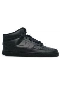 Buty Nike Court Vision Mid Nn DN3577-003 czarne. Kolor: czarny. Materiał: materiał, syntetyk, skóra. Szerokość cholewki: normalna. Model: Nike Court #1