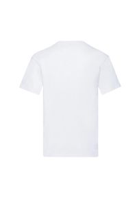 FRUIT OF THE LOOM - Oryginalna Koszulka Unisex Dla Dorosłych Z Dekoltem W Szpic. Kolor: biały