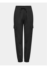 only - ONLY Spodnie dresowe Caro 15310987 Czarny Cargo Fit. Kolor: czarny. Materiał: len #1