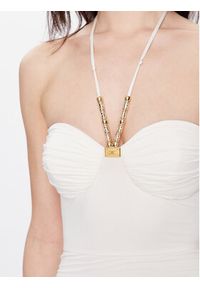 Elisabetta Franchi Sukienka koktajlowa AB-435-32E2-V400 Biały Slim Fit. Kolor: biały. Styl: wizytowy #3