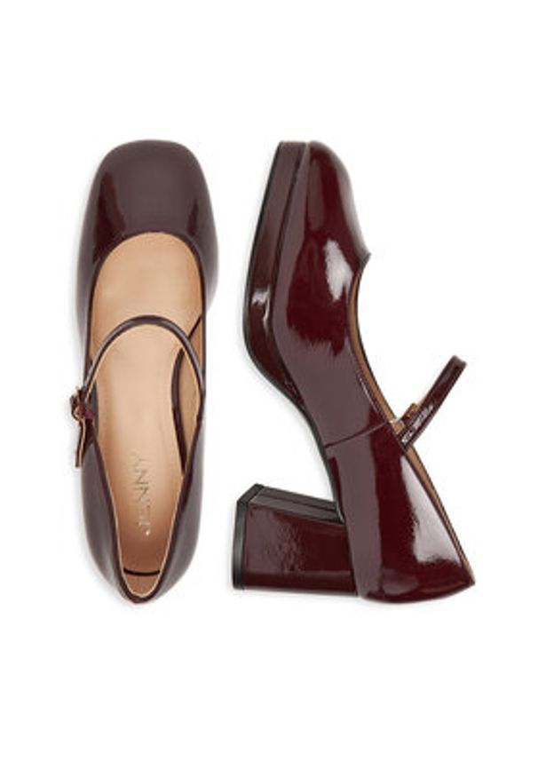 Jenny - JENNY Czółenka CEO-CD240132-7 Bordowy. Kolor: czerwony. Materiał: materiał, syntetyk