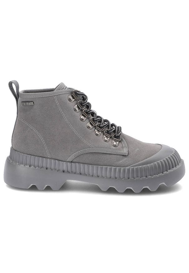 Big-Star - Szare Botki Big Star Damskie Sportowe Buty. Okazja: na co dzień. Zapięcie: sznurówki. Kolor: szary. Materiał: materiał. Szerokość cholewki: normalna. Styl: sportowy