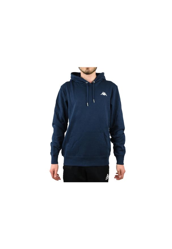 Kappa Vend Hooded, męska bluza. Kolor: niebieski. Materiał: bawełna, poliester. Sport: bieganie, fitness