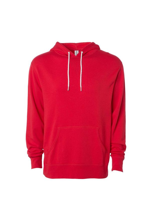 INDEPENDENT - Lekka Bluza Z Kapturem Dla Dorosłych Unisex. Typ kołnierza: kaptur. Kolor: czerwony