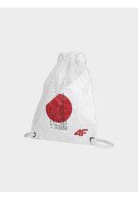 4f - Plecak-worek z kolekcji kibica FROM PAST TO FUTURE. Kolor: biały. Wzór: nadruk. Styl: casual, sportowy