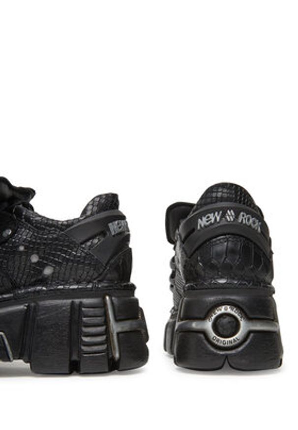 NEW ROCK Sneakersy M-120N-C74 Czarny. Kolor: czarny. Materiał: skóra