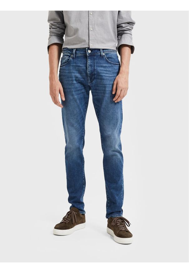 Selected Homme Jeansy Leon 16087777 Niebieski Slim Fit. Kolor: niebieski