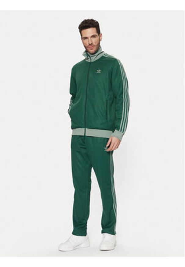 Adidas - adidas Bluza adicolor Classics Beckenbauer JP2520 Zielony Slim Fit. Kolor: zielony. Materiał: bawełna