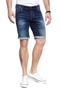 Mustang - SPODENKI MĘSKIE MUSTANG Chicago Short DENIM BLUE 1007113 5000 923. Materiał: denim #1