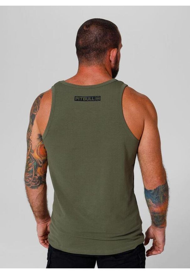 PITBULL - Tank męski Pitbull Top Slim Fit Hilltop. Kolor: zielony, czarny, wielokolorowy