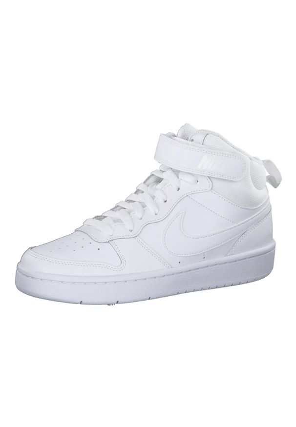 Buty do chodzenia dla dzieci Nike Court Borough Mid 2. Kolor: wielokolorowy, biały, beżowy. Materiał: tkanina, skóra, materiał, syntetyk. Model: Nike Court. Sport: turystyka piesza