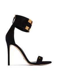 Elisabetta Franchi Sandały SA-91L-62E2-V600 Czarny. Kolor: czarny. Materiał: skóra, zamsz #1