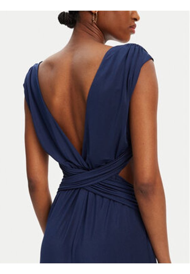 ACCESS FASHION Sukienka wieczorowa 53-3389-391 Niebieski Slim Fit. Kolor: niebieski. Materiał: syntetyk. Styl: wizytowy