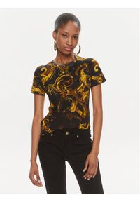 Versace Jeans Couture T-Shirt 76HAH6D8 Czarny Slim Fit. Kolor: czarny. Materiał: bawełna #1