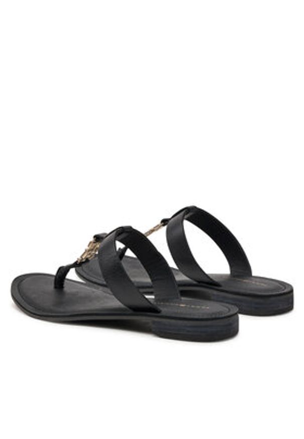 TOMMY HILFIGER - Tommy Hilfiger Japonki Th Elevated Sandal FW0FW07174 Czarny. Kolor: czarny. Materiał: skóra