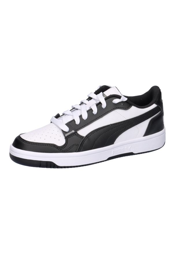 Buty na co dzień Puma Reb-L Jr. Okazja: na co dzień. Kolor: biały. Materiał: guma, syntetyk, tkanina, materiał. Sport: turystyka piesza