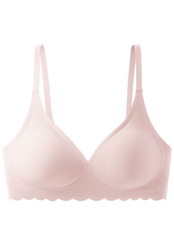 Intica - Bezszwowy biustonosz piankowy z elastycznego materiału Seita. Kolor: beżowy. Materiał: materiał