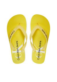 Calvin Klein Jeans Japonki Beach Sandal Monogram Tpu YM0YM00838 Żółty. Kolor: żółty