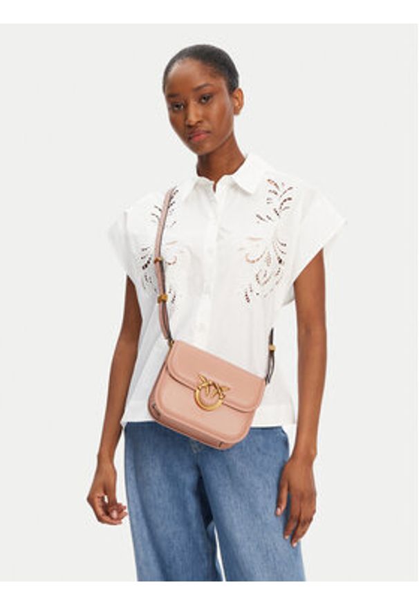 Pinko - PINKO Torebka Love Box Bag Fl Mini PE 25 PLTT 104297 A26L Różowy. Kolor: różowy. Materiał: skórzane