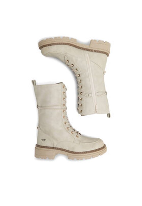 Mustang Trzewiki 1437-503 Biały. Kolor: biały. Materiał: materiał