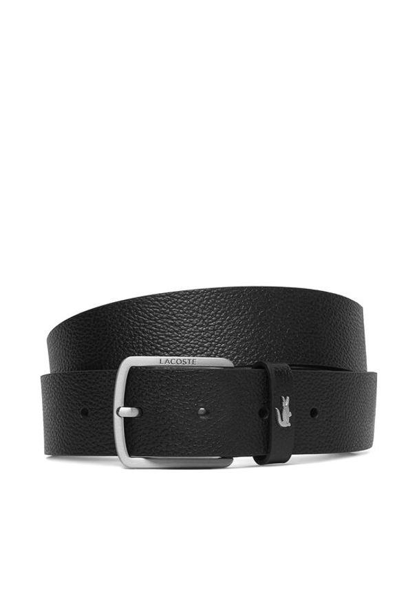 Lacoste Pasek RC4090 Czarny. Kolor: czarny. Materiał: skóra