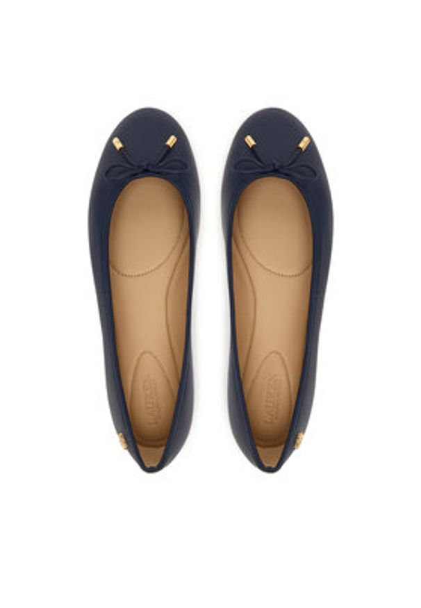 Lauren Ralph Lauren - LAUREN RALPH LAUREN Baleriny Jayna 802940728004 Granatowy. Kolor: niebieski. Materiał: skóra