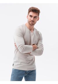 Ombre Clothing - Zestaw longsleeve męski V-NECK - mix 2-pak V8 Z41 - XXL. Okazja: na co dzień. Kolor: biały. Materiał: bawełna, skóra, tkanina, materiał. Długość rękawa: długi rękaw. Długość: długie. Wzór: jednolity, gładki. Styl: klasyczny, casual, wizytowy #2