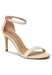 Stuart Weitzman Sandały Nunakedstraight S6759 Écru. Materiał: skóra #5