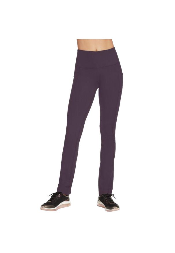 skechers - Spodnie treningowe damskie Skechers GO Walk Joy. Kolor: fioletowy. Materiał: nylon. Sport: fitness