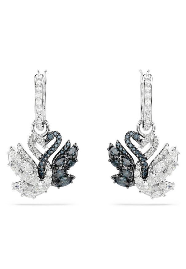 Swarovski Kolczyki Swan 5705728 Srebrny. Materiał: metalowe. Kolor: srebrny