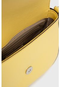 DKNY - Dkny torebka skórzana R21E3R75 kolor żółty. Kolor: żółty. Materiał: skórzane. Rodzaj torebki: na ramię #3