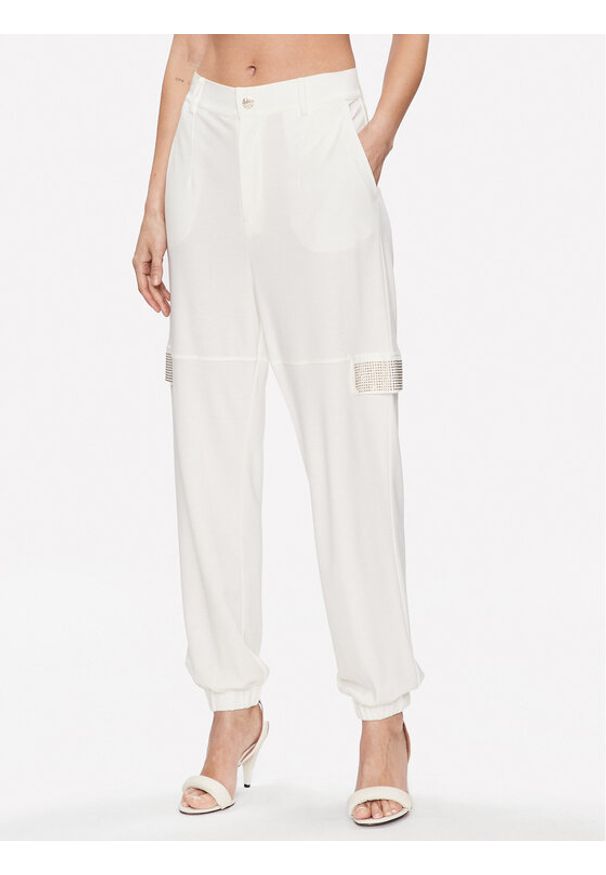 Liu Jo Sport Spodnie dresowe TA3156 J5942 Biały Regular Fit. Kolor: biały. Materiał: wiskoza, syntetyk