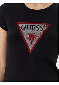 Guess T-Shirt E5GI08 J1314 Czarny Slim Fit. Kolor: czarny. Materiał: bawełna #3