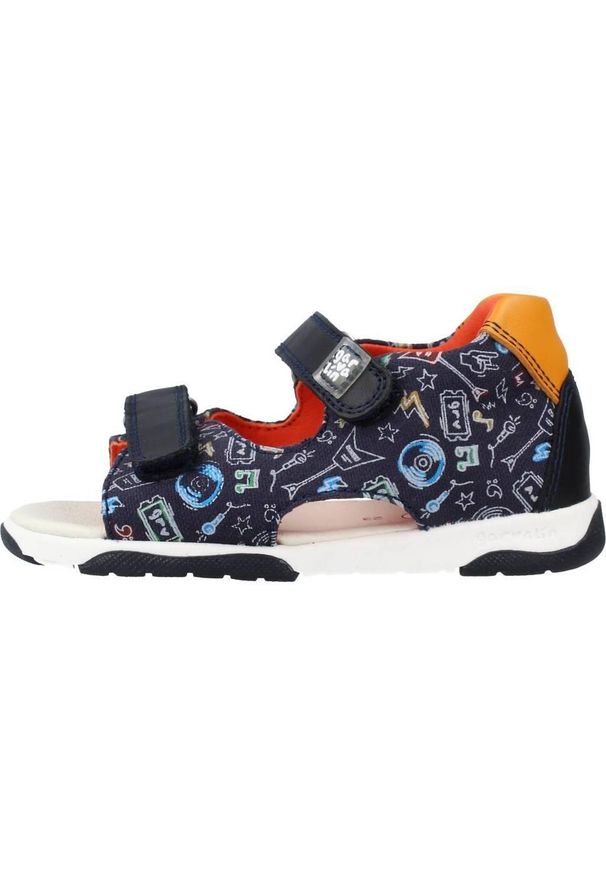 Garvalin - Sandały GARVALIN 222615G Niebieski. Kolor: niebieski. Materiał: tkanina, skóra